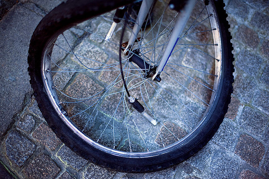 Verbogene Fahrradfelge Verbogene Fahrradfelge